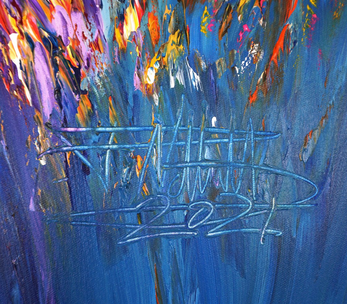 Blue Symphony L 3 Acrylic painting: Peter Nottrott | Artfinder