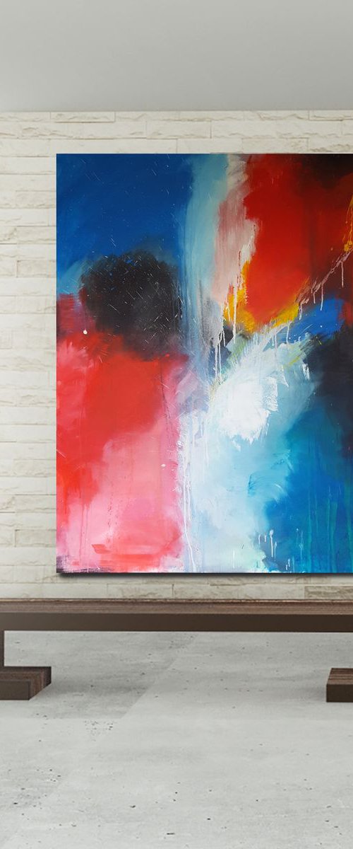 Energy of Color - Large Painting XL 120x140cm by Stefanie Rogge