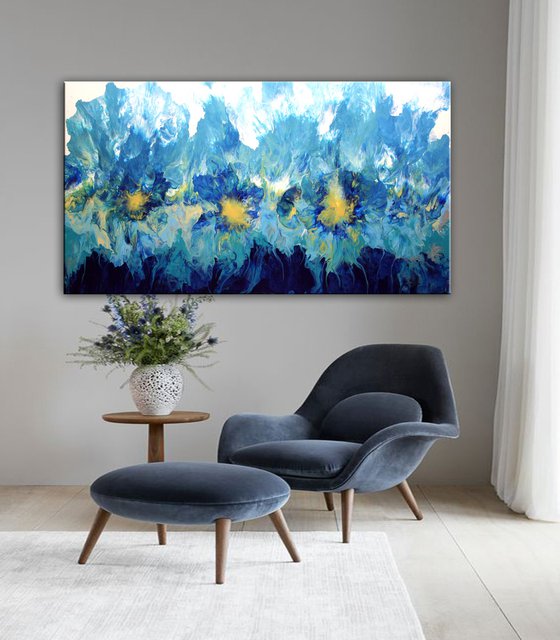 Blue Happiness Extra Large Abstract Painting