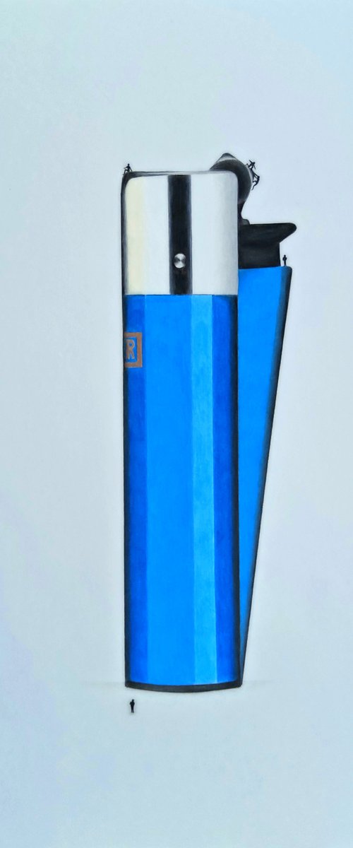 Blue Clipper Lighter by Daniel Shipton