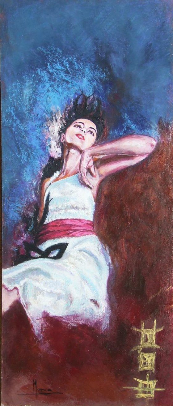Young girl with a mask