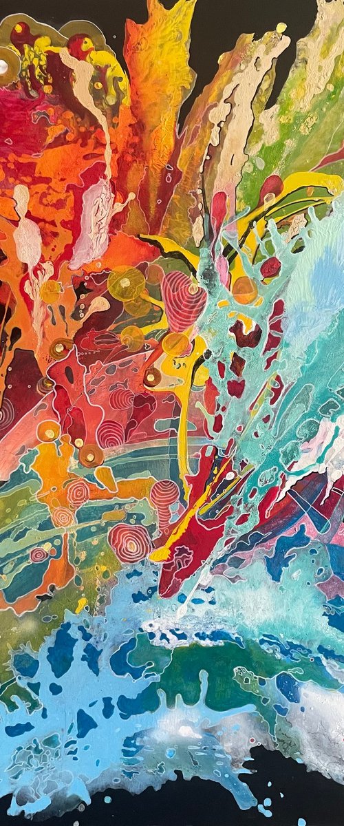 Harmony of opposites - Abstract painting by Oksana Vasylyeva