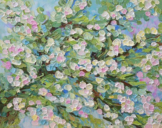 Blossom Serenity - Original Impasto Painting