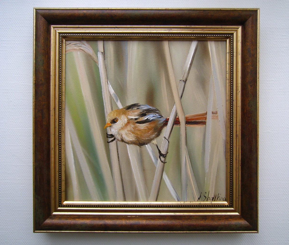 Bird Oil Painting Framed by Natalia Shaykina