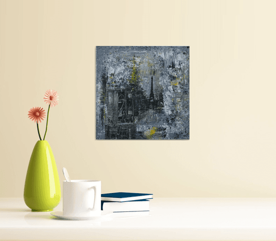WINTER IN PARIS Abstract Panting Wall Decor