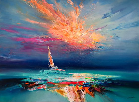 Horizon of Hope/Abstract Sunset Art