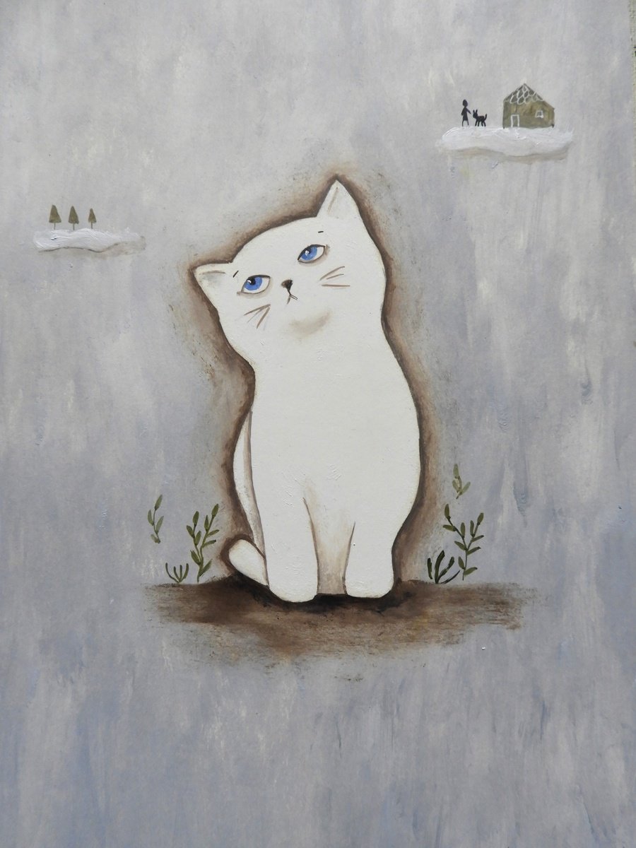 The little white cat by Silvia Beneforti