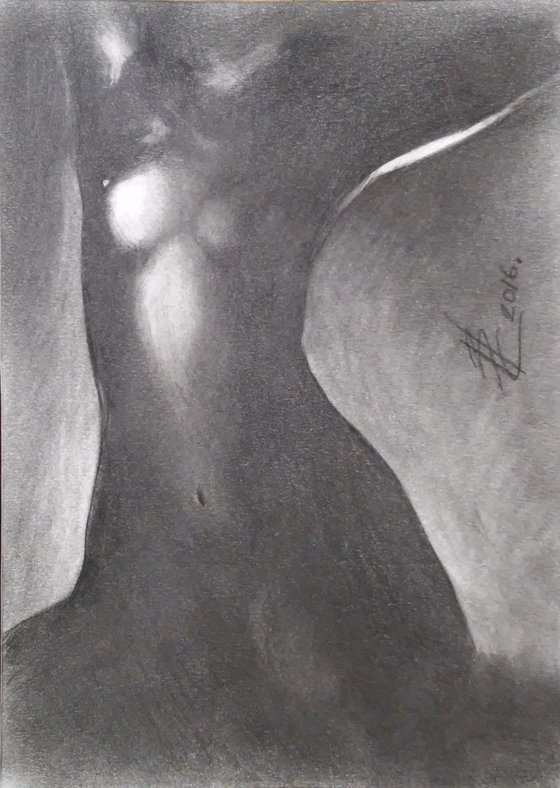 nude #124 20X29cm FREE SHIPPING