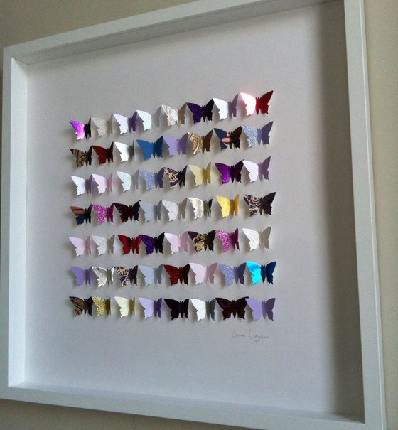 Wallpaper Butterfly Box Purples
