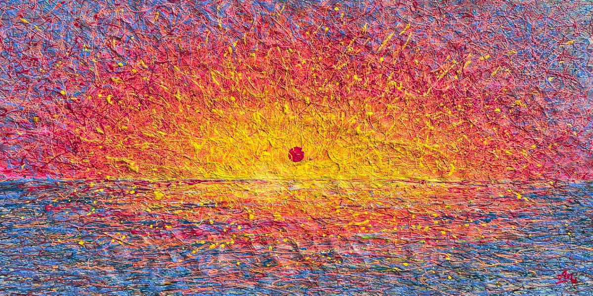  Blazing Horizon By Nadiia Antoniuk, 79 X 39, Artwork For Sale On Artfinder