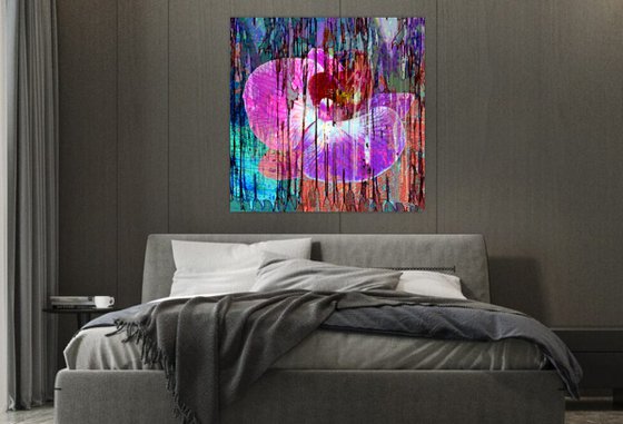 Abstract Pink Orchid