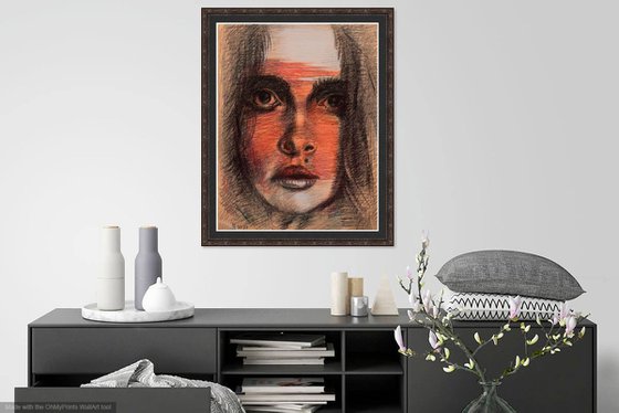 FEMALE PORTRAIT-  red