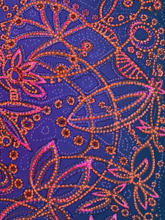 Orange lace patterns