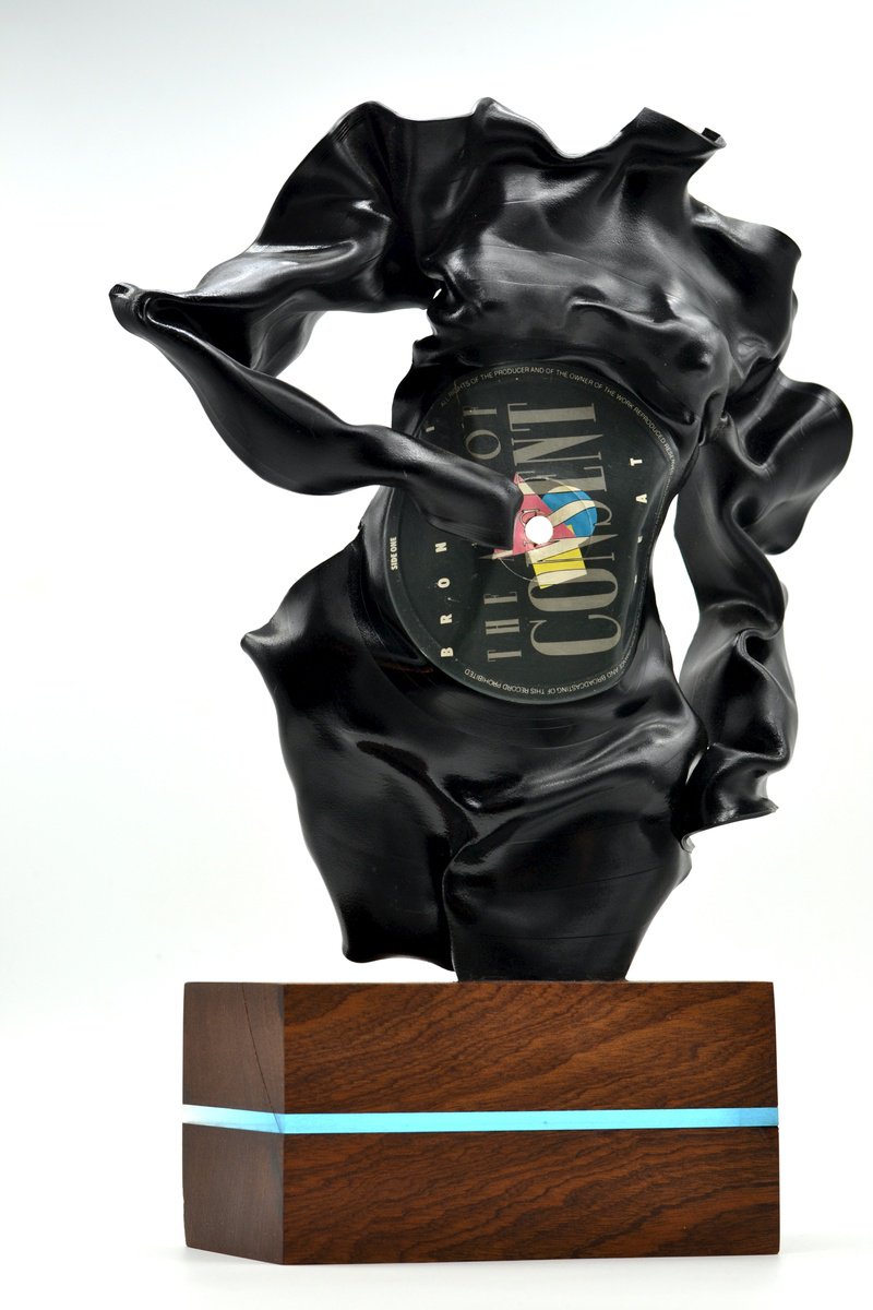 Abstract Portrait Sculpture By Seona Mason, 9 X 13", Forbidden Fruit, Original Artwork