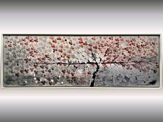 Blütentraum  acrylic abstract painting cherry blossoms nature painting framed canvas wall art