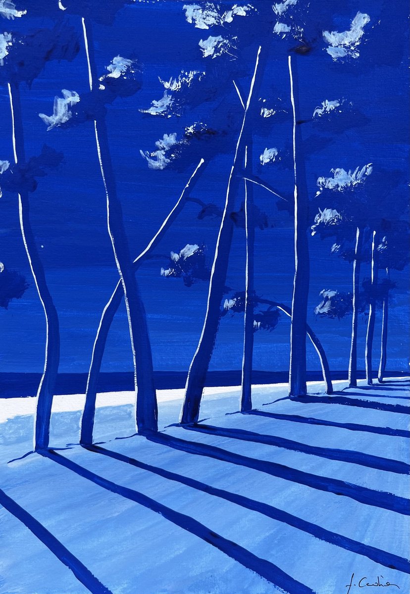 Painting , Ultramarine Cap Coz By Cadiou Frederic, 9 X 13, Artwork For Sale On Artfinder