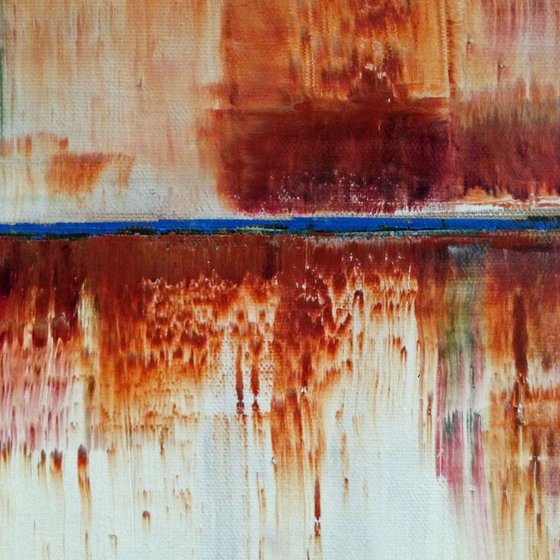 Original Abstract Painting - Rusty Blue