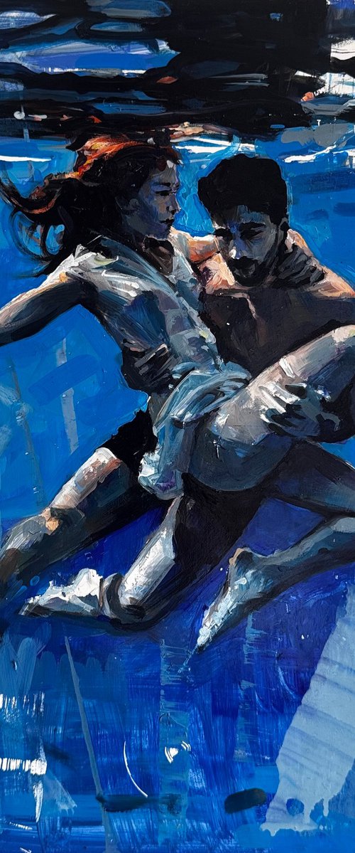 Kiss in Blue by Marco  Ortolan