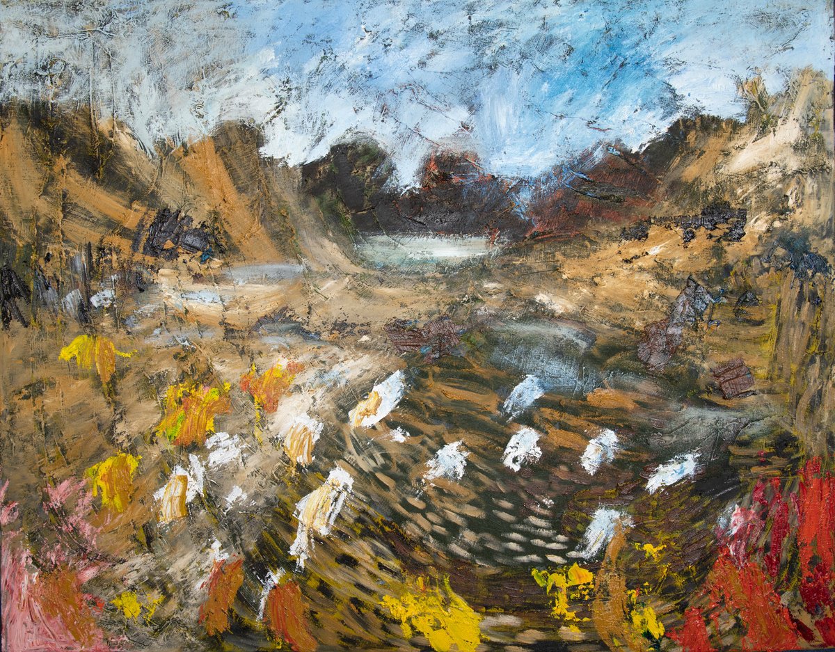Upland North By Elizabeth Anne Fox, 40 X 30, Artwork For Sale On Artfinder