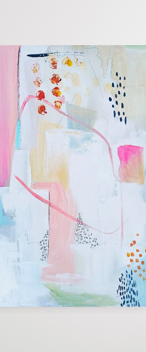Light Pink Abstract n2 by Evgenia Smirnova
