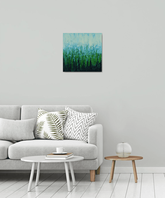 Green and Blue - Textured Nature Abstract Painting