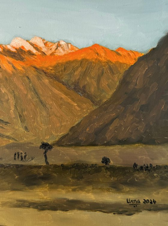 Sunset in Nubra Valley