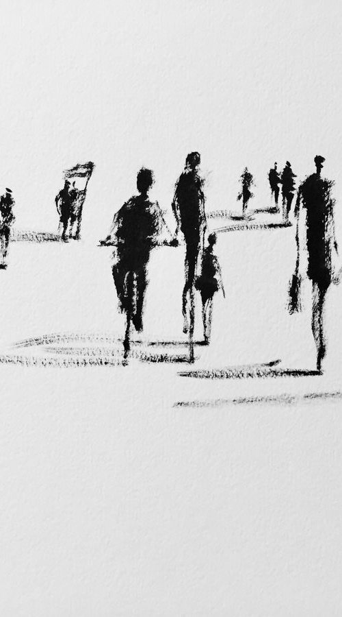 Impact Figures #4 - Black and white by Tihomir Cirkvencic