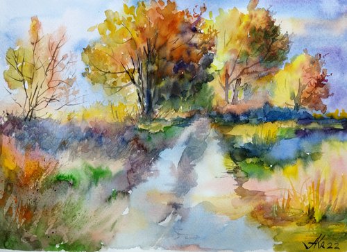 Autumn road by Ann Krasikova
