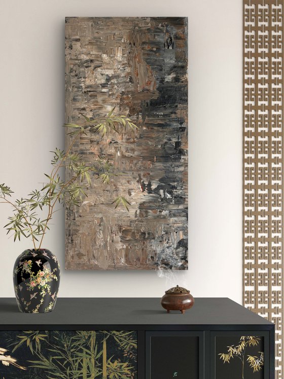 „Where silence dwells“ 50x100x2 cm
