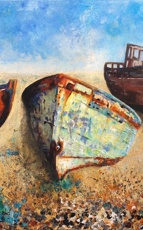 Three Old Beached Boats by Teresa Tanner