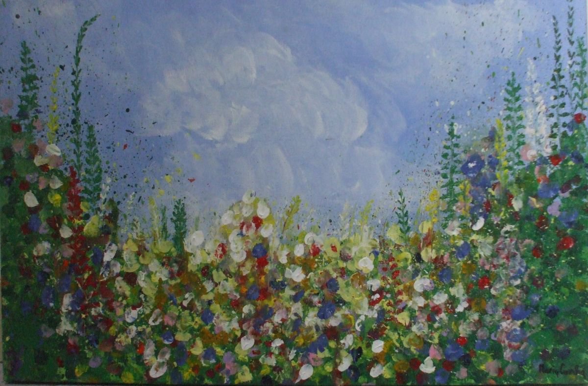 Field of flowers - floral by Maria Cunha