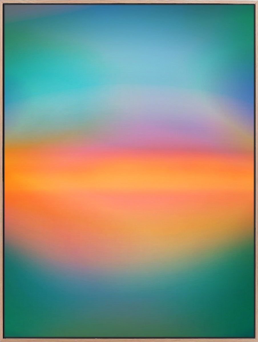 Abstract Landscape Acrylic Painting By Jonas Peres, 24 X 31, Beautiful New Day, Study 1, Original Artwork