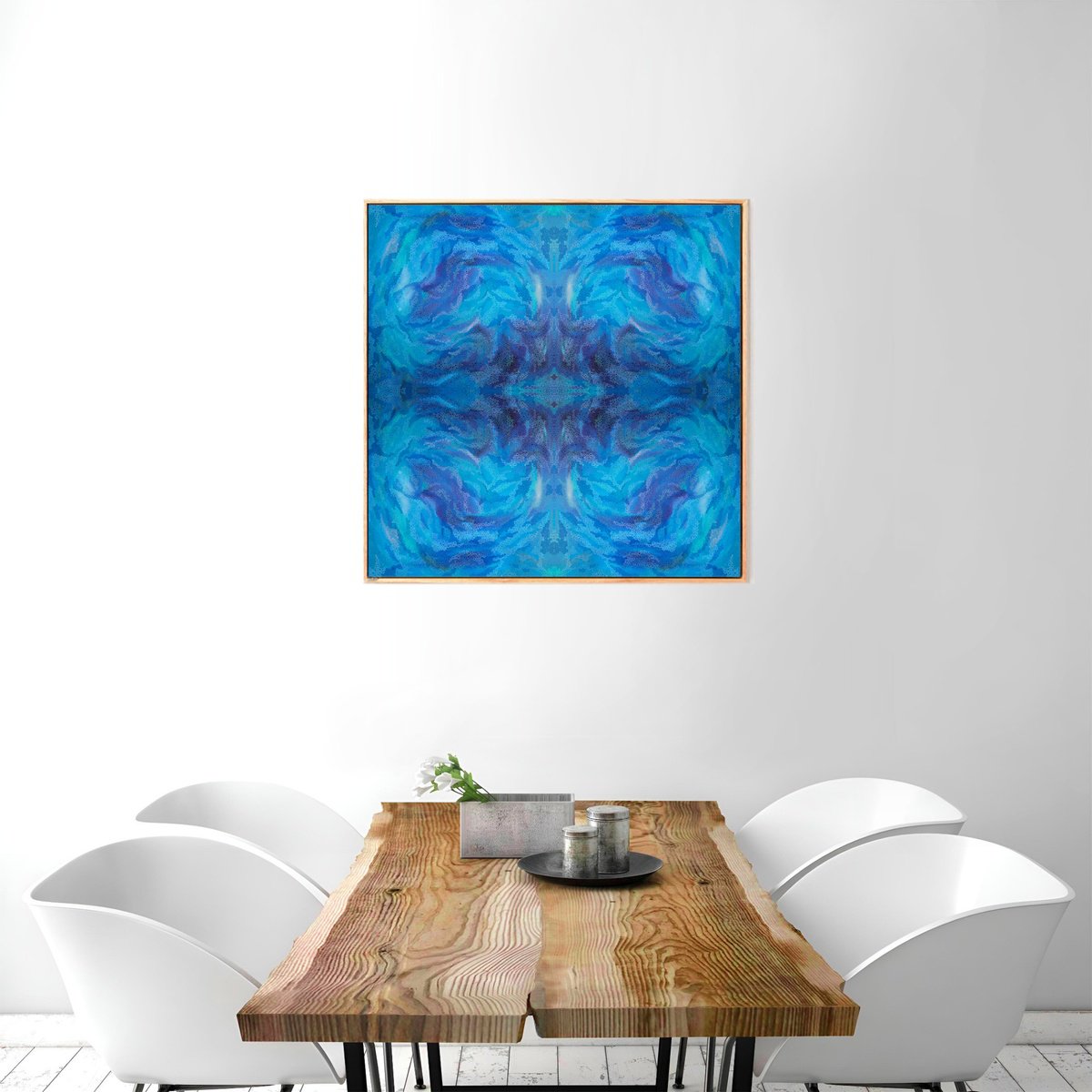 Organic Abstract Giclee Print By Jennifer Bell, 30 X 30, Summer Swirl Mandala, Original Artwork