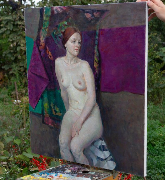 Pearl – Original Nude Oil Painting