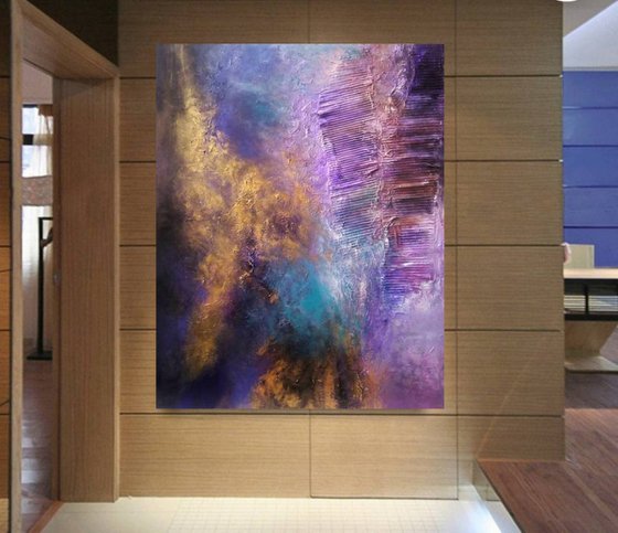 Angels Wind's 80x 100 cm Abstract Textured Painting