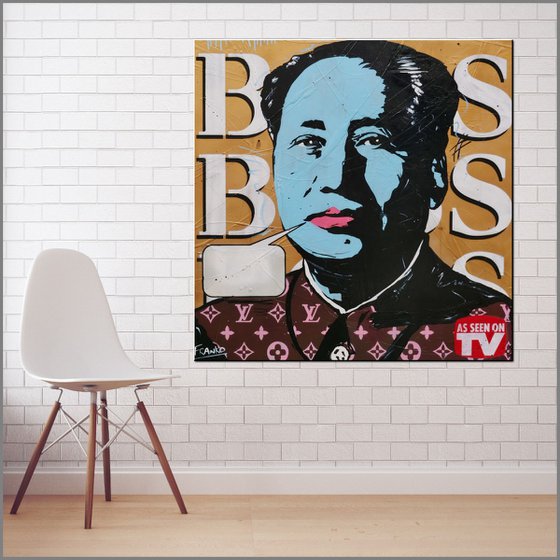 Like a Boss 100cm x 100cm Mao Zedong Urban Pop Art