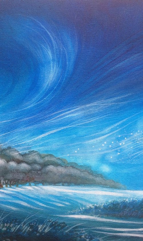 Listening to trees - Angel and dog by Phyllis Mahon