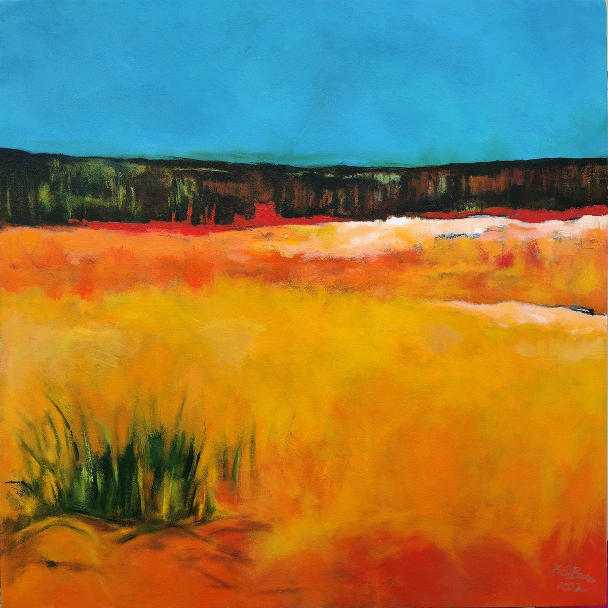  The Crystal Beach By Frank Barnes, 35 X 35, Artwork For Sale On Artfinder