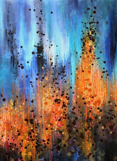 The Unseen - Large original abstract painting by Cecilia Frigati