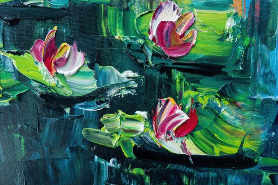 Monet Style Lily Pond Painting