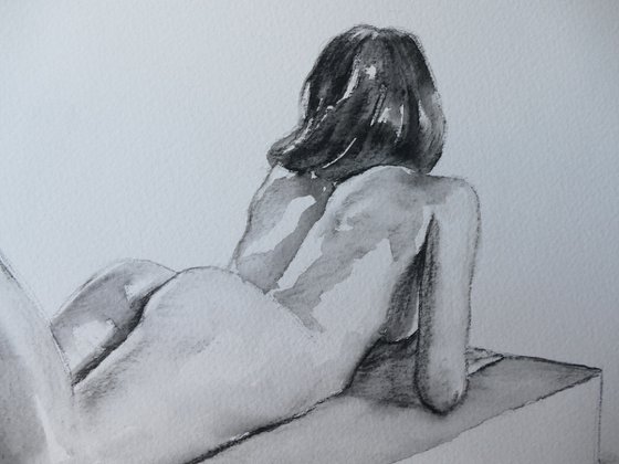 Seated female nude