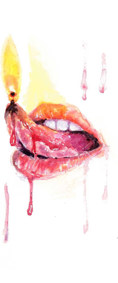 Candle Lips by Doriana Popa