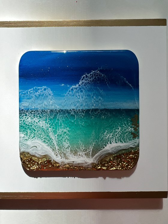 "Little wave" #10 - Small ocean painting