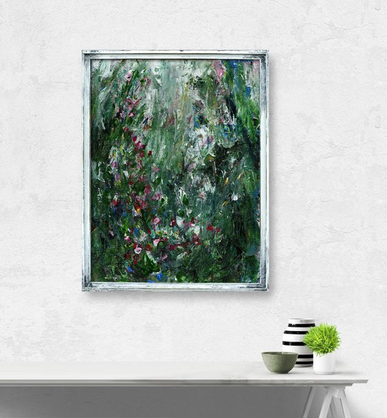 Beautiful Meadow - Framed Floral Painting by Kathy Morton Stanion