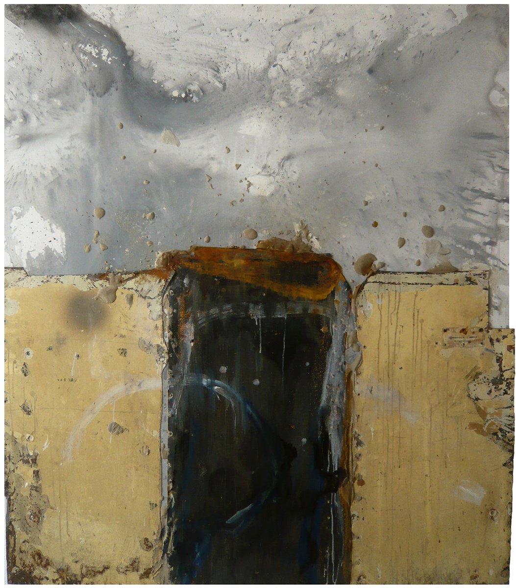 Expressive Abstract Painting By Jaroslaw Broitman, 59 X 69, Untitled 93. 2015, Original Artwork