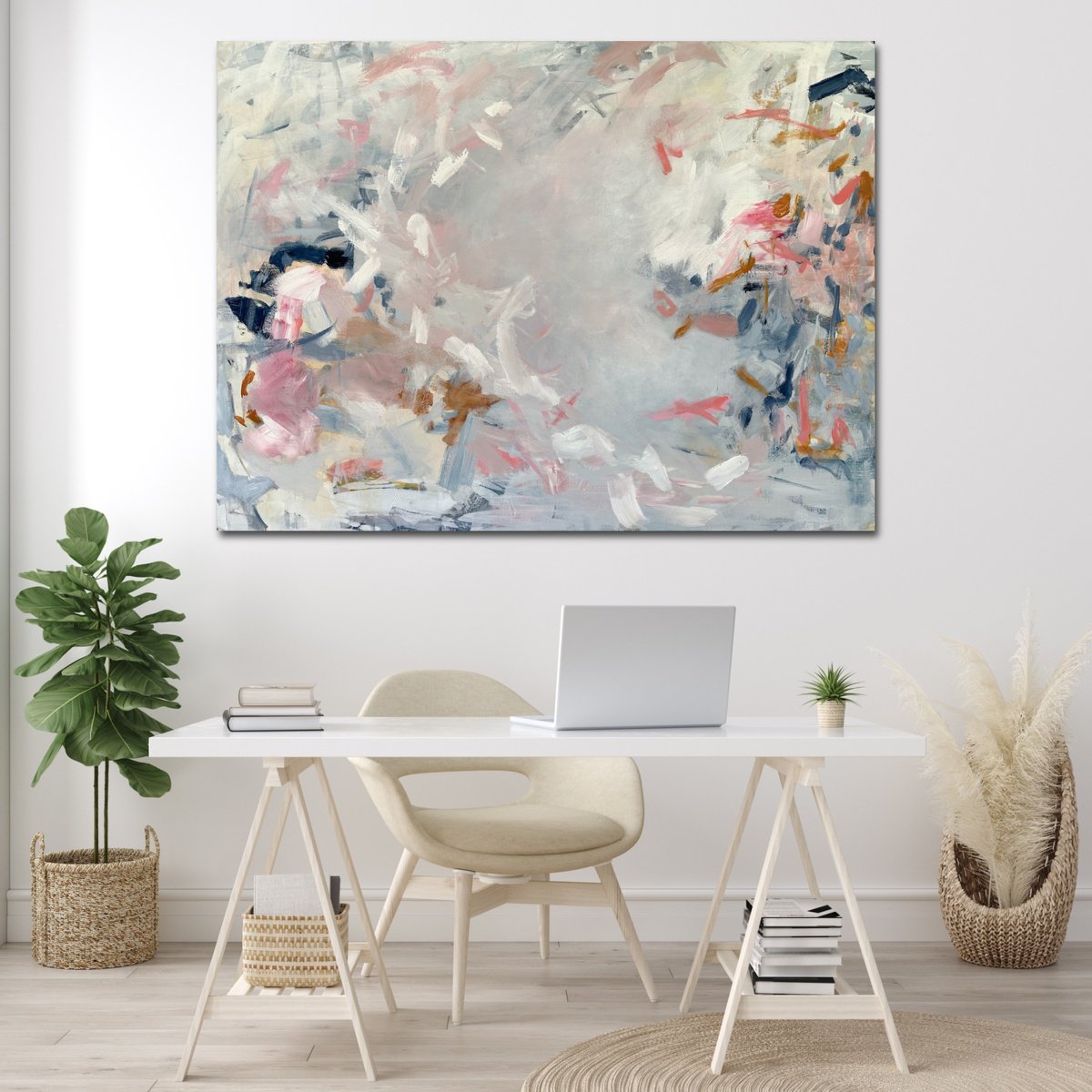 Abstract Acrylic Painting By Kylie Sams, 48 X 36", The Enchanting, Original Artwork