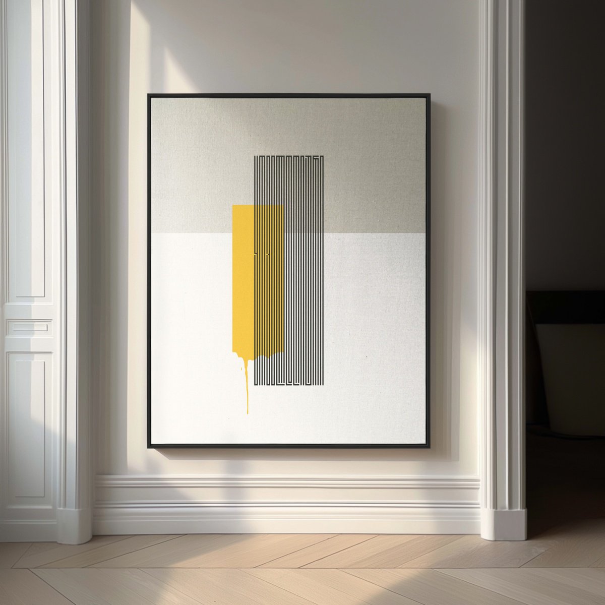 Geometric Abstract Acrylic Painting By Andrey Pavli, 47 X 59, Daily, Original Artwork