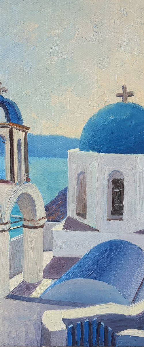 Santorini Greece by Roberto Ponte