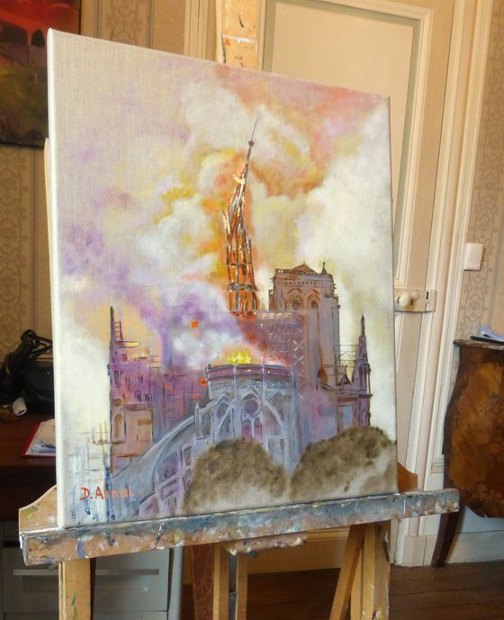 Notre-Dame de Paris en feu