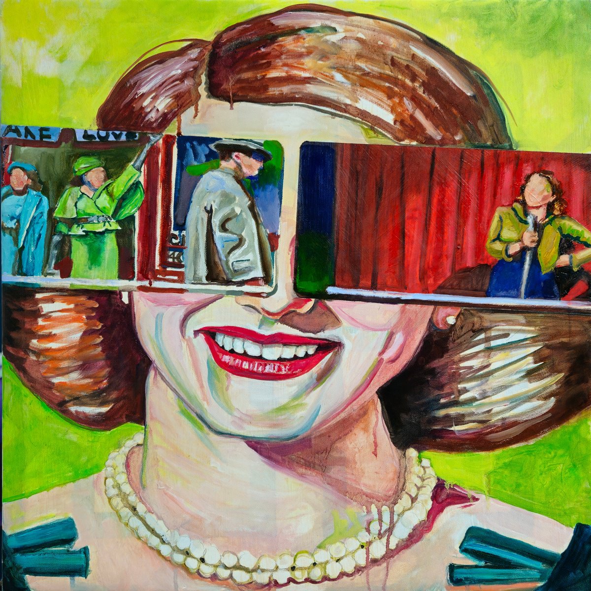 Impressionistic Portrait Oil Painting By Shelton Walsmith, 18 X 18", Star Eyes Volume 2, Original Artwork